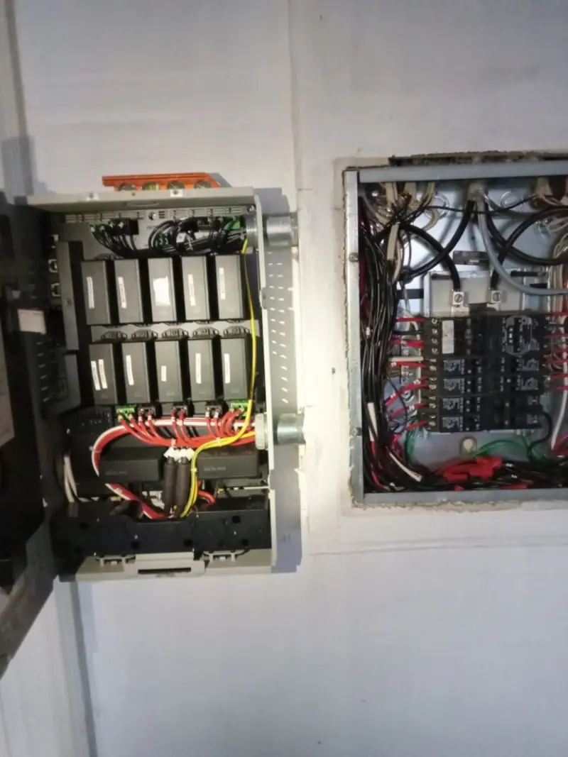 Electrical panel upgrade completed for Security Camera Wiring in Parkville